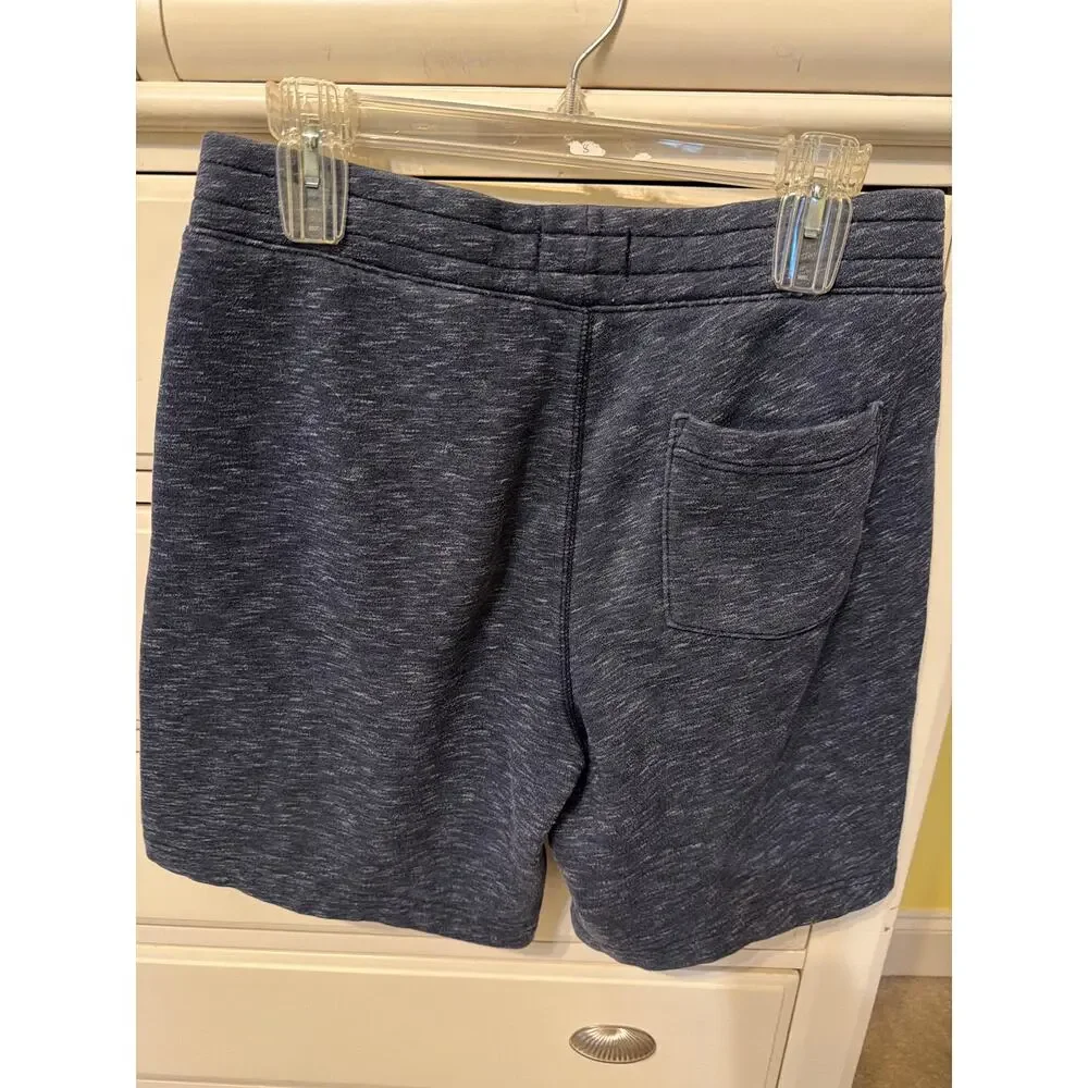 Hollister Y2K Sweatpant Shorts Mens Size Medium Blue White Logo Casual 90s Style